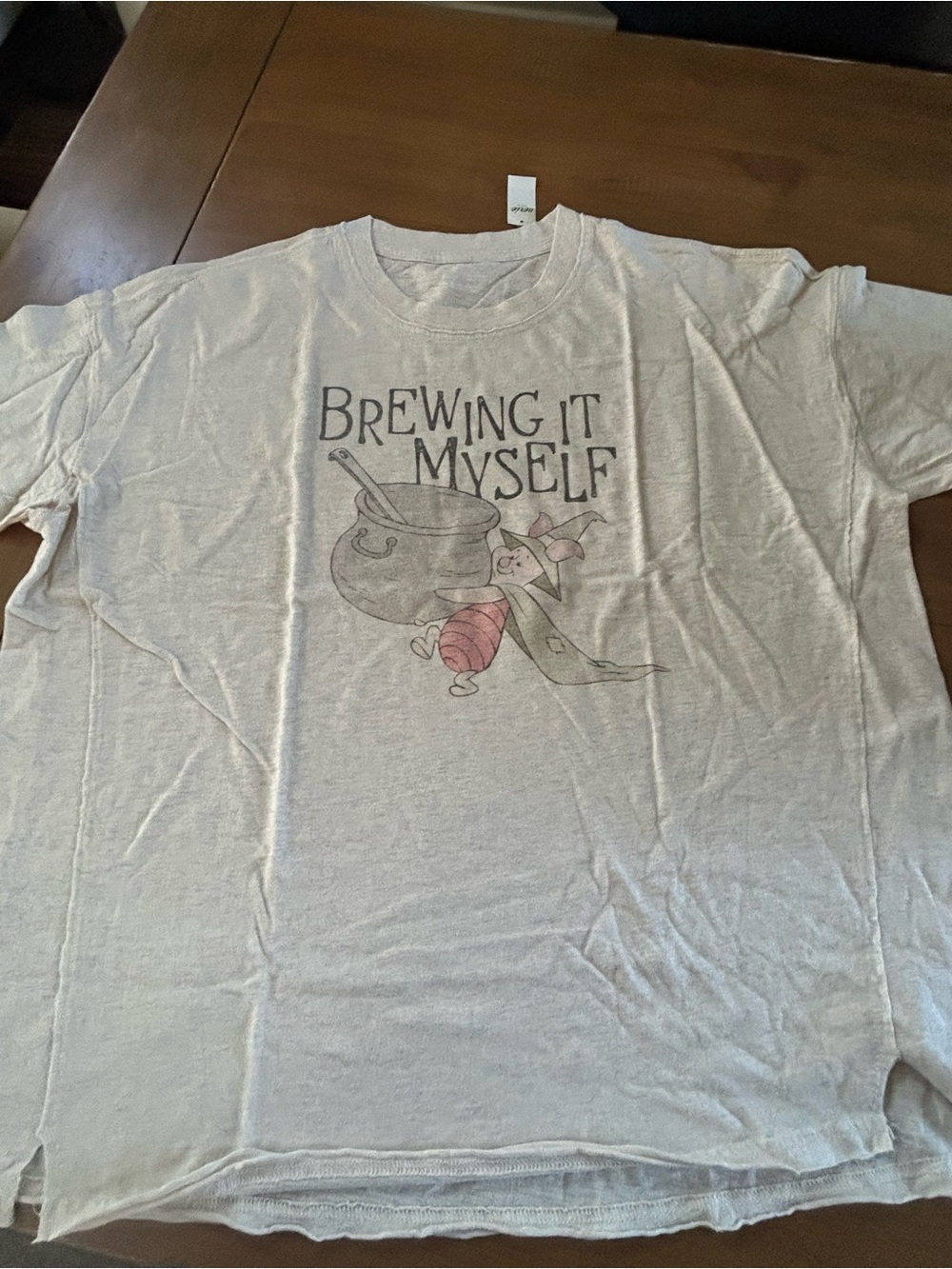 NWT Aerie Halloween Light Cream 'Brewing It Myself' Graphic Tee